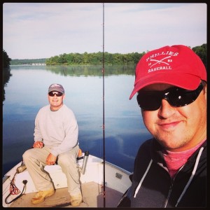 Dad and Adrian wearing Fisherman sunglasses