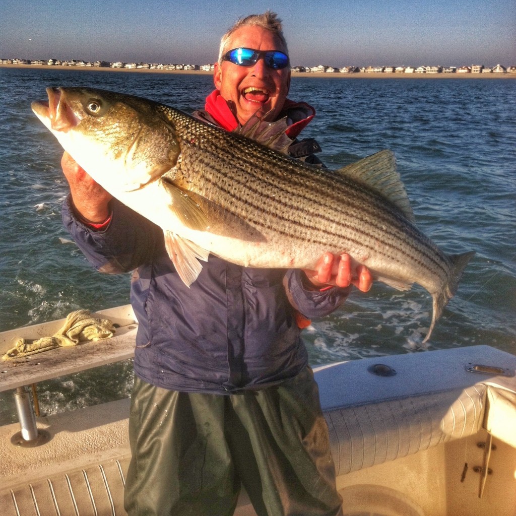 Bruce with Striper on the bay