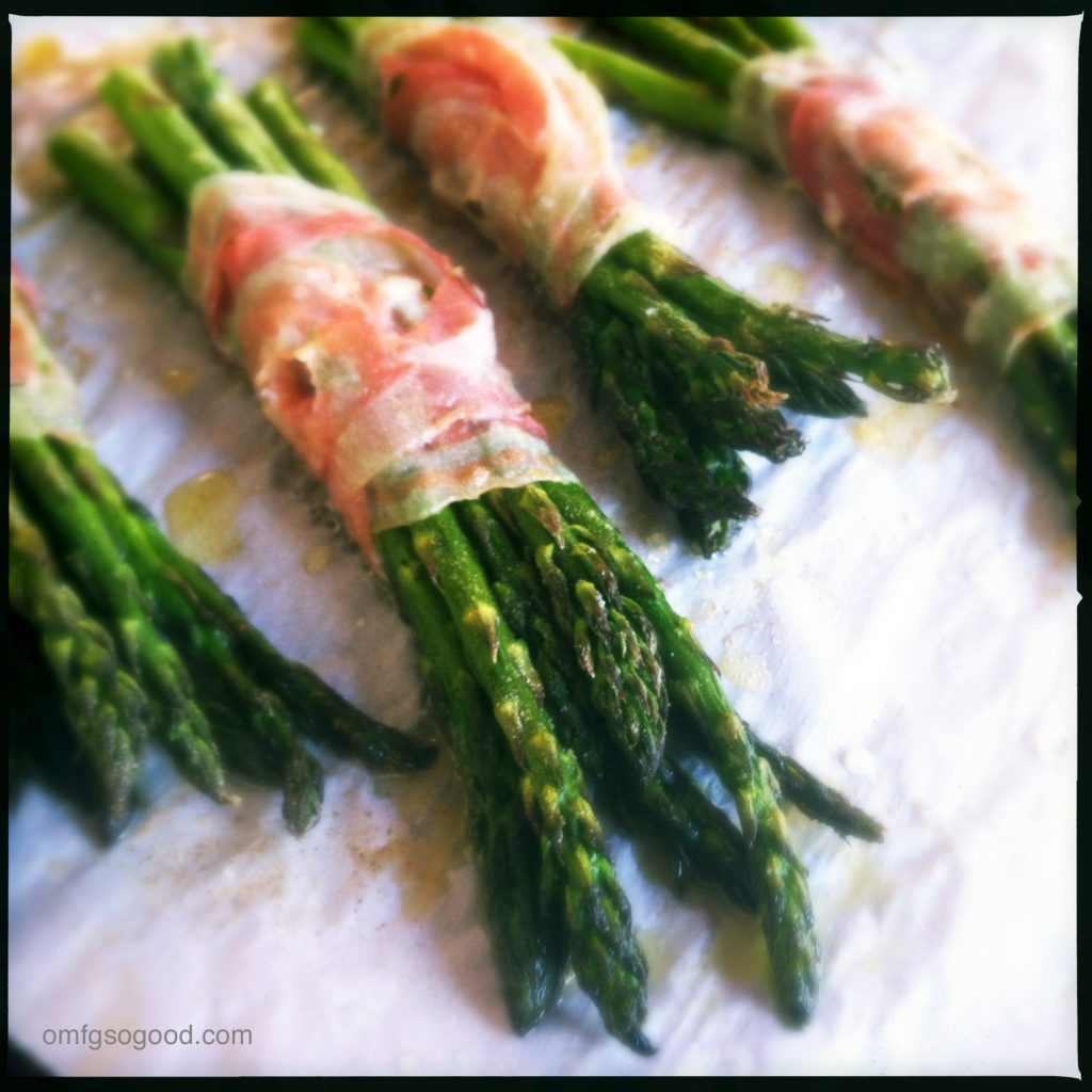 Roasted Pancetta Wrapped Asparagus