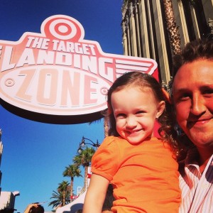 Daddy and Ava at Target Landing Zone