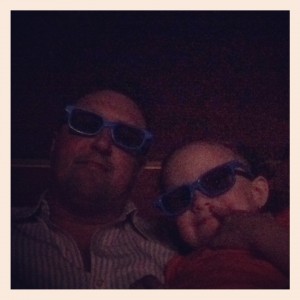 Daddy and Ava in 3d at Planes