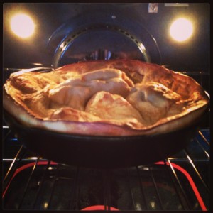 Skillet pancake in oven