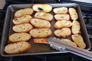 Toasted baguettes