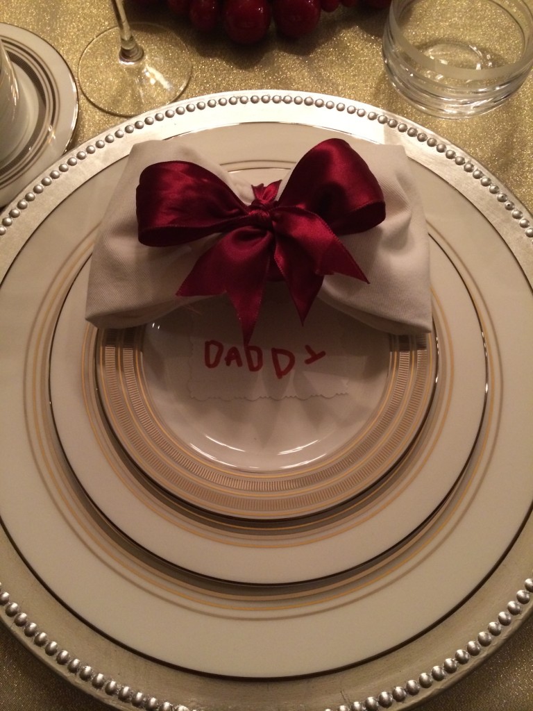 2014 Daddy Thanksgiving setting
