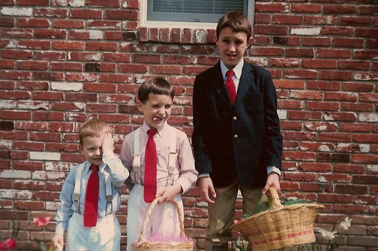 Kulp brothers as kids at Easter