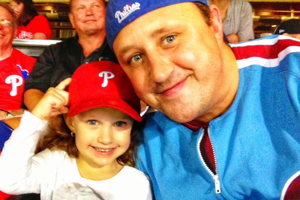 Daddy and Ava at her first Phillies game